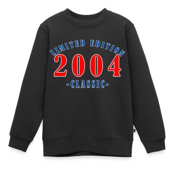2004 Geburtsjahr - Kinder Premium Organic Sweatshirt - Schwarz - Vorne - AI Model Kid Female (0cm)