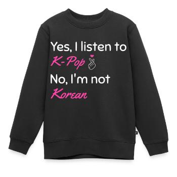 K-Pop koreanisch korea-popmusik Kpop Geschenk - Kinder Premium Organic Sweatshirt - Schwarz - Vorne - AI Model Kid Female (0cm)