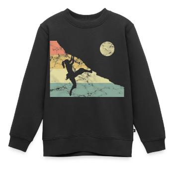 Mama Felsklettern Bergsteigen - Kinder Premium Organic Sweatshirt - Schwarz - Vorne - AI Model Kid Female (0cm)