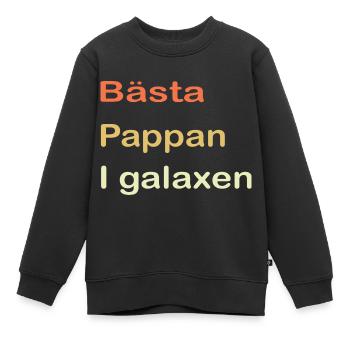 Meilleur papa dans la galaxie - Sweat Premium enfant bio - noir - Devant - AI Model Kid Female (0cm)
