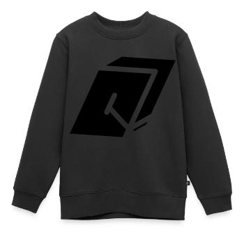 Lettre Q du résumé - Sweat Premium enfant bio - noir - Devant - AI Model Kid Female (0cm)