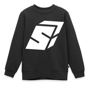 Lettre S du résumé - Sweat Premium enfant bio - noir - Devant - AI Model Kid Female (0cm)