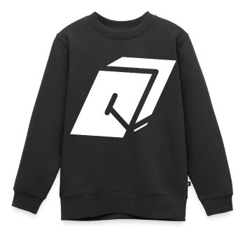 Abstract Q Brief - Kinder Premium Organic Sweatshirt - Schwarz - Vorne - AI Model Kid Female (0cm)