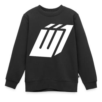 Abstract W-Brief - Kinder Premium Organic Sweatshirt - Schwarz - Vorne - AI Model Kid Female (0cm)
