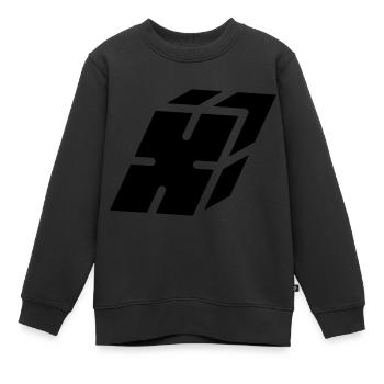Abstract X Brief - Kinder Premium Organic Sweatshirt - Schwarz - Vorne - AI Model Kid Female (0cm)