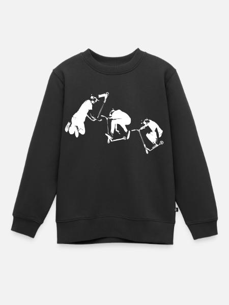 Scooter Geschenk - Kinder Premium Organic Sweatshirt - Schwarz