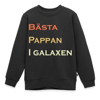 Meilleur papa dans la galaxie - Sweat Premium enfant bio - noir - Devant - AI Model Kid Female (0cm)