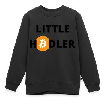 Bitcoin - Chemise Little Hodler-Bitcoin - Sweat Premium enfant bio - noir - Devant - AI Model Kid Female (0cm)