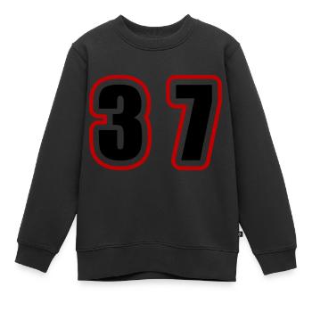 37 Nombre Collège - Sweat Premium enfant bio - noir - Devant - AI Model Kid Female (0cm)