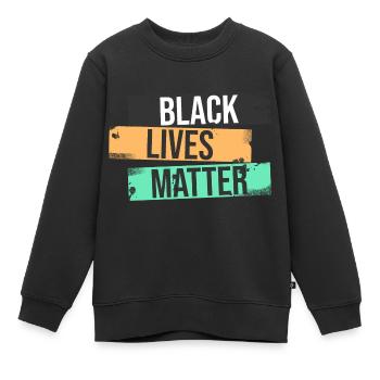 Black Lives Matter - Kinder Premium Organic Sweatshirt - Schwarz - Vorne - AI Model Kid Female (0cm)