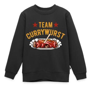 Team Currywurst - Fast Food - Kult - Kinder Premium Organic Sweatshirt - Schwarz - Vorne - AI Model Kid Female (0cm)