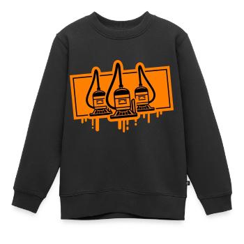 Icône d’aspirateur - Sweat Premium enfant bio - noir - Devant - AI Model Kid Female (0cm)