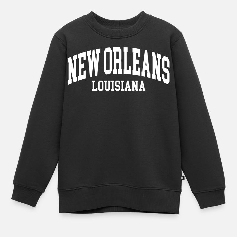 New Orleans - Kinder Premium Organic Sweatshirt - Schwarz