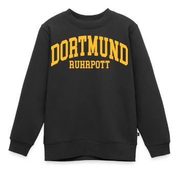 Dortmund - Kinder Premium Organic Sweatshirt - Schwarz - Vorne - AI Model Kid Female (0cm)