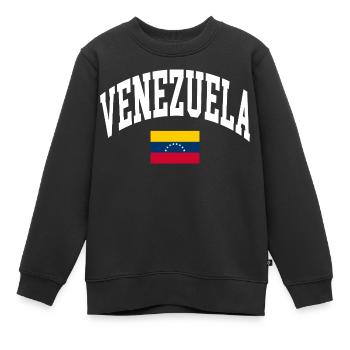 Drapeau du Venezuela - Sweat Premium enfant bio - noir - Devant - AI Model Kid Female (0cm)