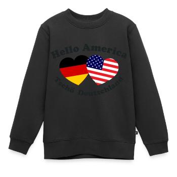 Die Auswanderer in Amerika - Kinder Premium Organic Sweatshirt - Schwarz - Vorne - AI Model Kid Female (0cm)