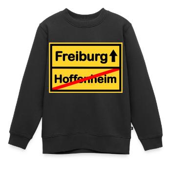 La route de Fribourg - Sweat Premium enfant bio - noir - Devant - AI Model Kid Female (0cm)