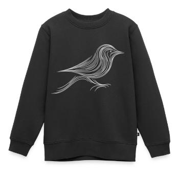 Bird - Kids Premium Organic Sweatshirt - black - Front - AI Model Kid Female (0cm)