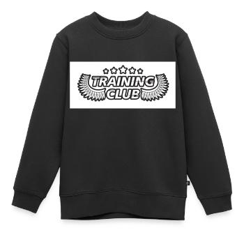 Training - Kinder Premium Organic Sweatshirt - Schwarz - Vorne - AI Model Kid Female (0cm)