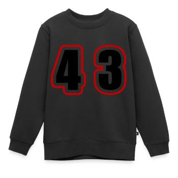 43 Zahl College - Kinder Premium Organic Sweatshirt - Schwarz - Vorne - AI Model Kid Female (0cm)
