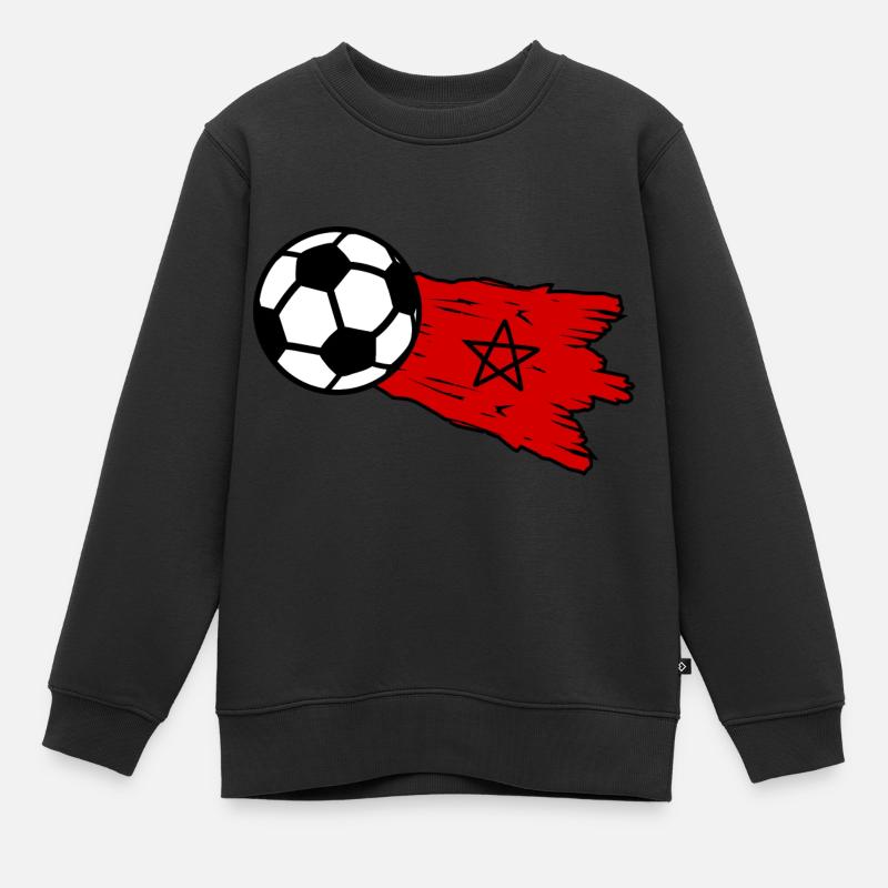 Les footballeurs marocains - Sweat Premium enfant bio - noir