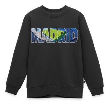 Madrid - Kinder Premium Organic Sweatshirt - Schwarz - Vorne - AI Model Kid Female (0cm)