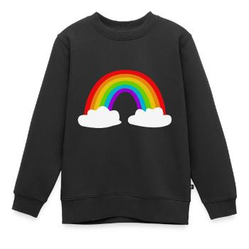 arc en ciel - Sweat Premium enfant bio - noir - Devant - AI Model Kid Female (0cm)