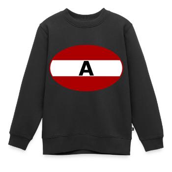 Auto Aufkleber Österreich - Kinder Premium Organic Sweatshirt - Schwarz - Vorne - AI Model Kid Female (0cm)