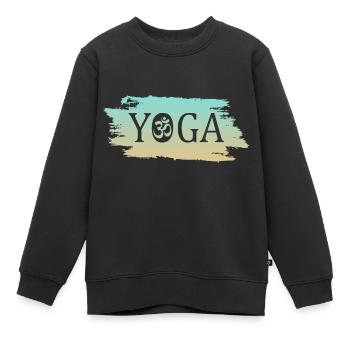 Yoga Om - Kinder Premium Organic Sweatshirt - Schwarz - Vorne - AI Model Kid Female (0cm)