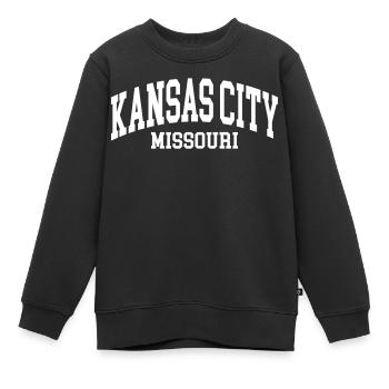 Kansas City - Sweat Premium enfant bio - noir - Devant - AI Model Kid Female (0cm)