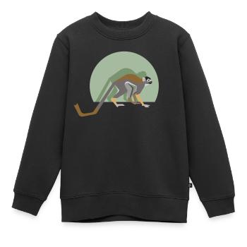 Squirrel monkey - Kids Premium Organic Sweatshirt - black - Front - AI Model Kid Female (0cm)