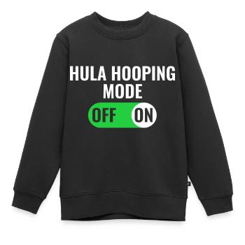 Hula Hooping mode to sport hoop - Kids Premium Organic Sweatshirt - black - Front - AI Model Kid Female (0cm)