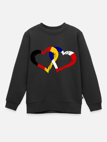 Français Amour allemand - Sweat Premium enfant bio - noir