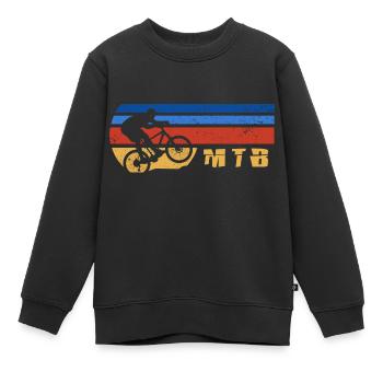 VTT vélo de descente chaîne de vélo de montagne - Sweat Premium enfant bio - noir - Devant - AI Model Kid Female (0cm)