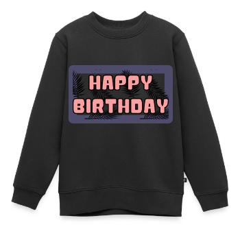 20. 20 ANS. 20e ANNIVERSAIRE. ANNIVERSAIRE 20 ANS. - Sweat Premium enfant bio - noir - Devant - AI Model Kid Female (0cm)