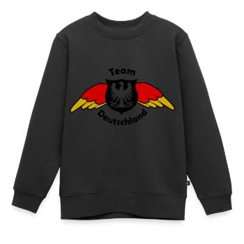 Die Fans in Deutschland - Kinder Premium Organic Sweatshirt - Schwarz - Vorne - AI Model Kid Female (0cm)