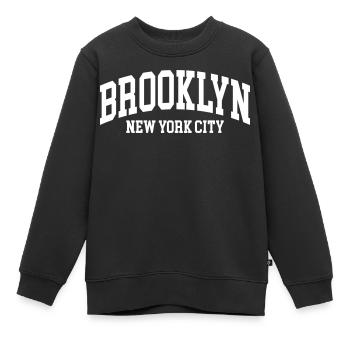 Brooklyn - Kinder Premium Organic Sweatshirt - Schwarz - Vorne - AI Model Kid Female (0cm)
