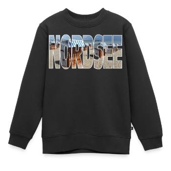 Nordsee - Kinder Premium Organic Sweatshirt - Schwarz - Vorne - AI Model Kid Female (0cm)