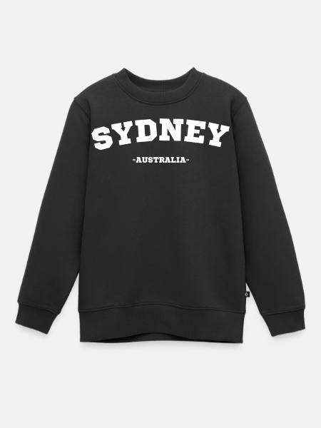 Sydney Australia College Style - Sweat Premium enfant bio - noir