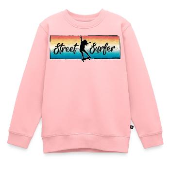 Surfeuse de rue - Sweat Premium enfant bio - rose - Devant - AI Model Kid Female (0cm)
