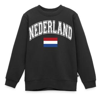 Drapeau néerlandais - Sweat Premium enfant bio - noir - Devant - AI Model Kid Female (0cm)