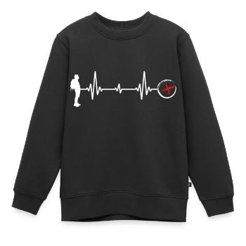 Geocache Schnitzeljagd outdoor-life wandern - Kinder Premium Organic Sweatshirt - Schwarz - Vorne - AI Model Kid Female (0cm)