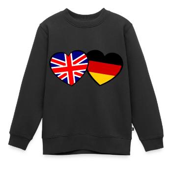 Partenaires germano-britanniques - Sweat Premium enfant bio - noir - Devant - AI Model Kid Female (0cm)