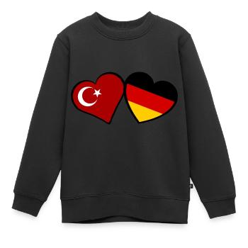Le partenariat turco-allemand - Sweat Premium enfant bio - noir - Devant - AI Model Kid Female (0cm)