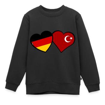Le partenariat germano-turc - Sweat Premium enfant bio - noir - Devant - AI Model Kid Female (0cm)