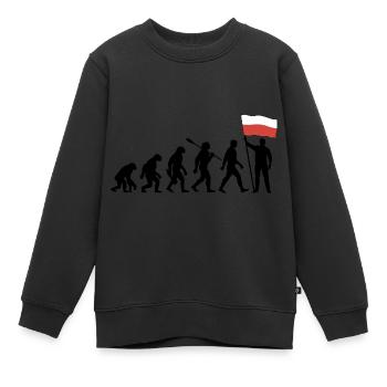 Polen - Evolution - Flagge - Nation - Kinder Premium Organic Sweatshirt - Schwarz - Vorne - AI Model Kid Female (0cm)