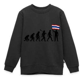 Thaïlande - Evolution - Drapeau - Nation - Sweat Premium enfant bio - noir - Devant - AI Model Kid Female (0cm)
