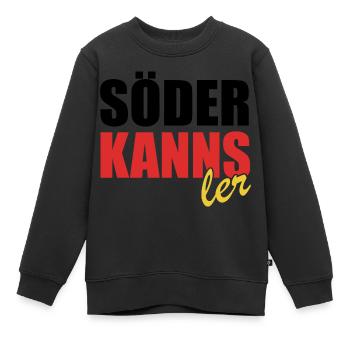 Söder kanns - Kanzler - Kanzlerkandidat - Kinder Premium Organic Sweatshirt - Schwarz - Vorne - AI Model Kid Female (0cm)