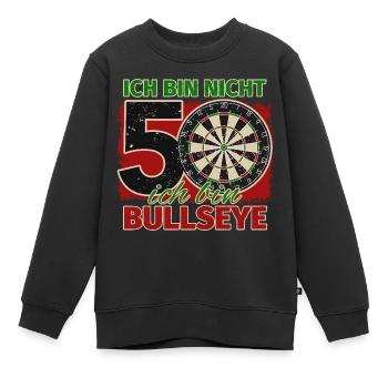 Ich bin nicht 50 ich bin Bullseye Geburtstag Dart - Kinder Premium Organic Sweatshirt - Schwarz - Vorne - AI Model Kid Female (0cm)
