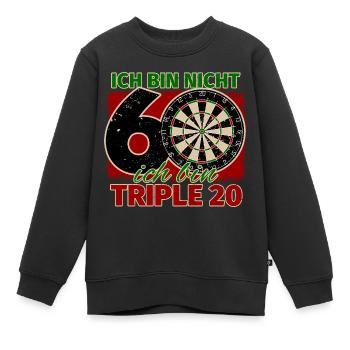 Ich bin nicht 60 ich bin Triple 20 Geburtstag Dart - Kinder Premium Organic Sweatshirt - Schwarz - Vorne - AI Model Kid Female (0cm)